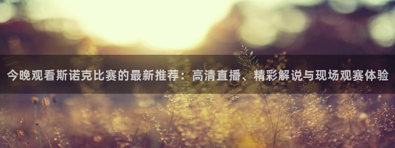 51视频在线直播nba：今晚观看斯诺克比赛的最新推荐：高清直播、精彩解说与现场观赛体验